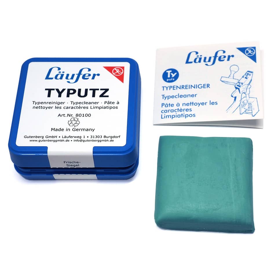 Typputz, Typreiniger, Pâte à nettoyer, Gutenberg, Blau
