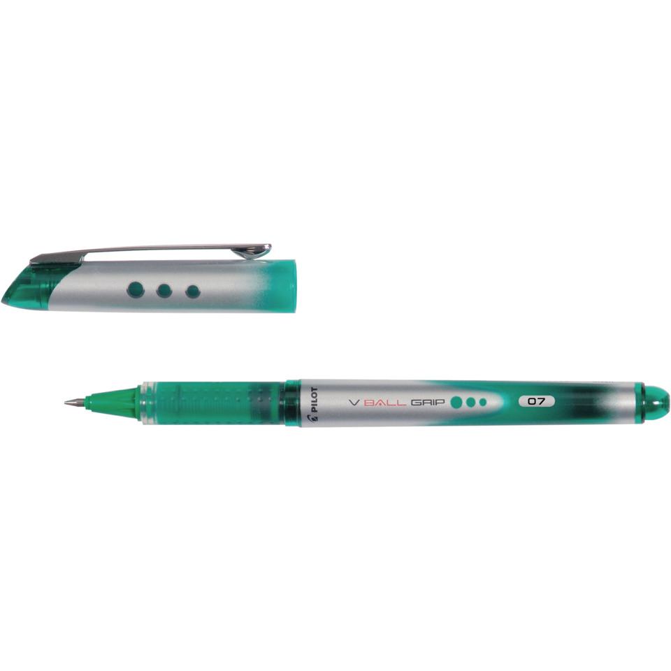 Kugelschreiber, Gelschreiber, Griff, grün, leicht transparenter Körper, Kugelschreiber, Ballpoint, Tintenfüller, grün, clip