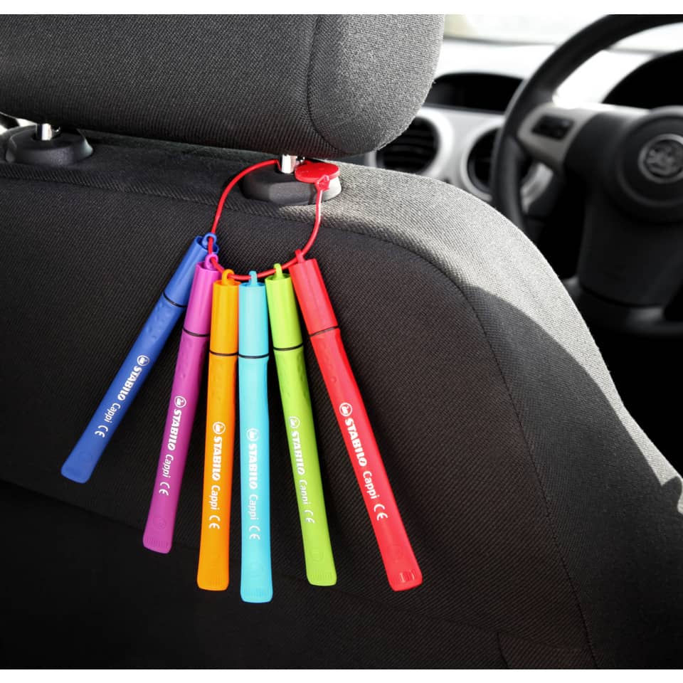 auto-stickers, car interior, seatback decor, colored pens, plastic clip