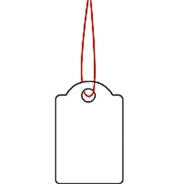 Hängeetiketten 15 x 24 mm, mit Faden rot, 1.000 Etiketten à Packung