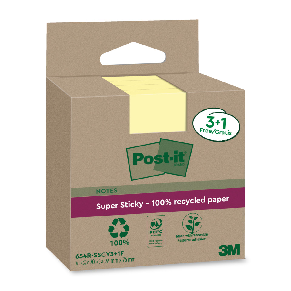 Notizen, Klebezettel, Papier, recyklat, Schachtel