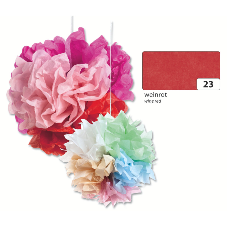 paperes Pompon, tüll Pompon, mehrfarbiger Pompon, hängbare Dekoration, zerknittertes Tissue