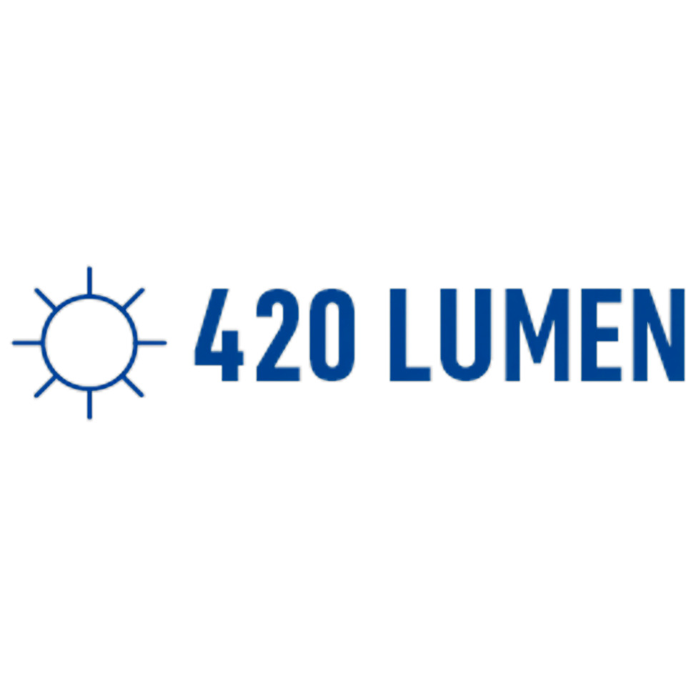 Lichtstärke, 420 Lumen, LED, Symbol, Scheinwerfer