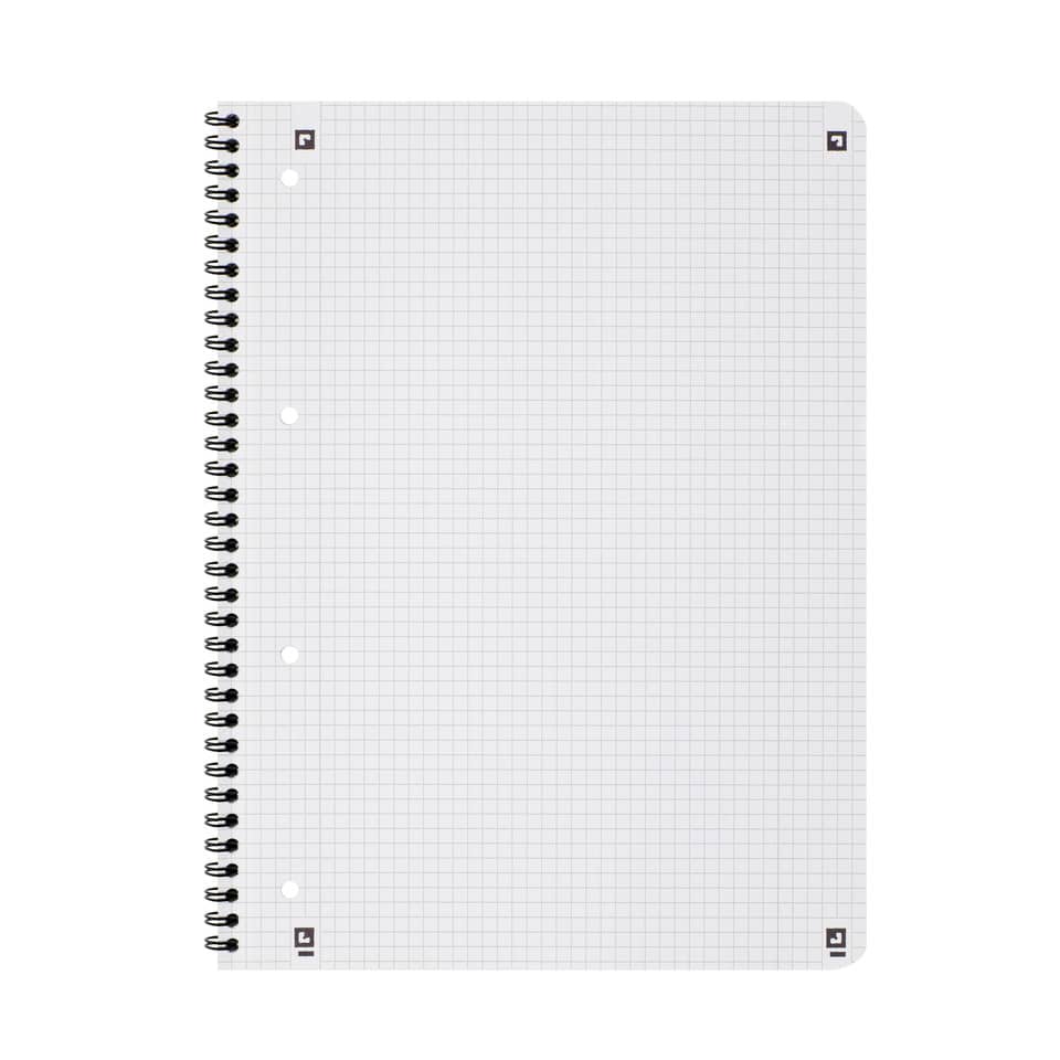 Spiralblock, Notizbuch, Gitterpapier, Lochraster, Drahtspirale
