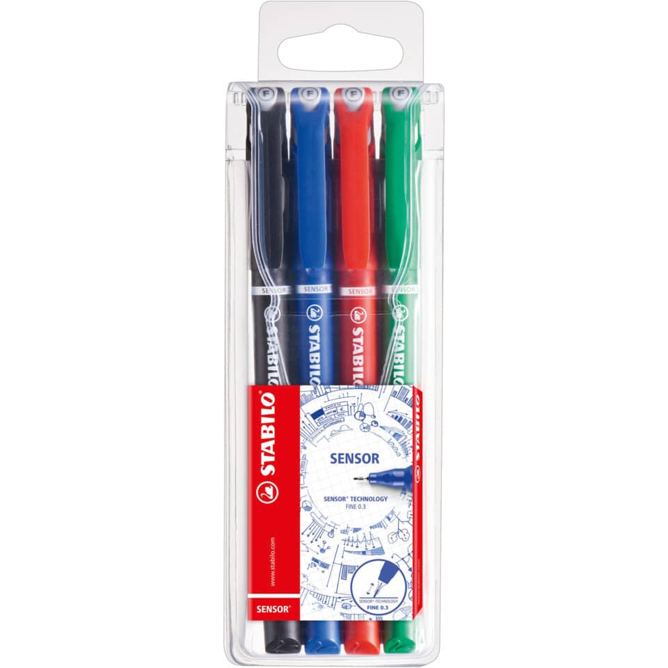 Stabilo Stift, Kugelschreiber, Sensor-Tinte, Mehrfarbig, Packung