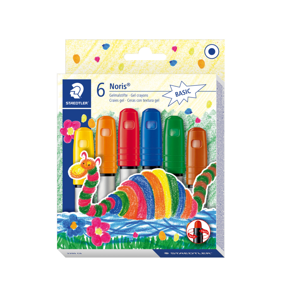Gelschreiber, Wachsmalstifte, Kratzenfarben, Mehrfarbig, 6er-Set