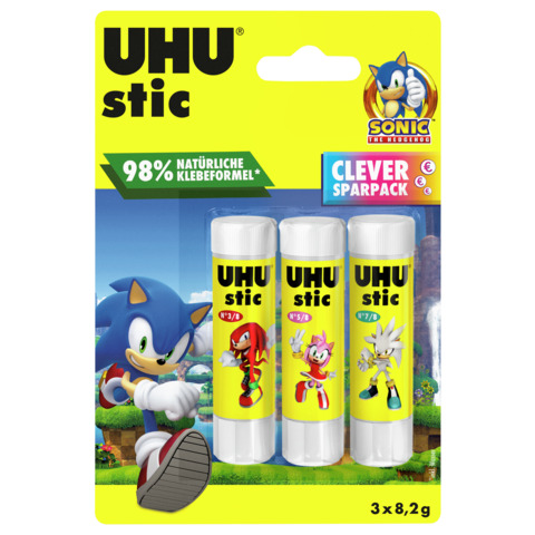 Klebestift Sonic BTS 2025, 3x8,2g, gelb UHU 7006082 / 9000336