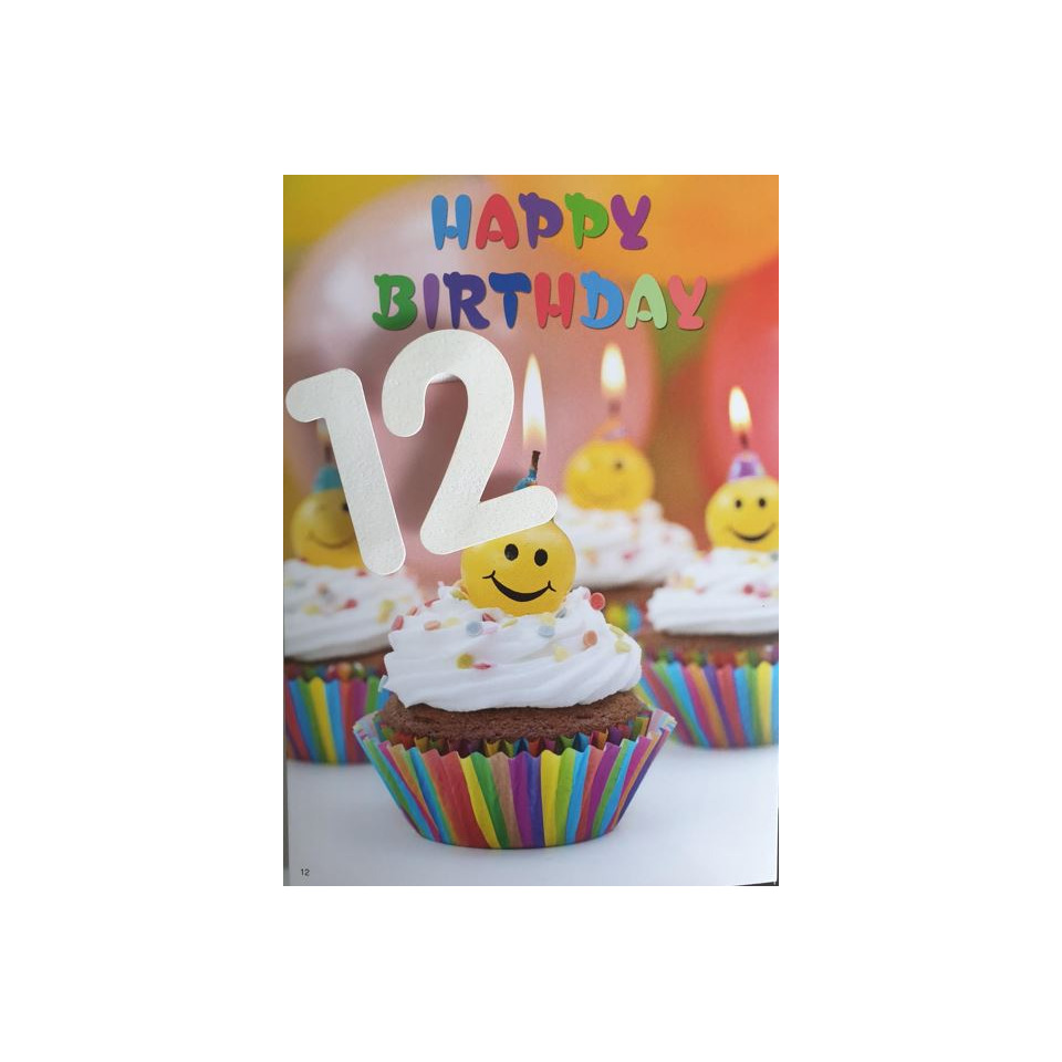 Geburtstag, Cupcake, Zuckerguss, Kerzen, Smiley
