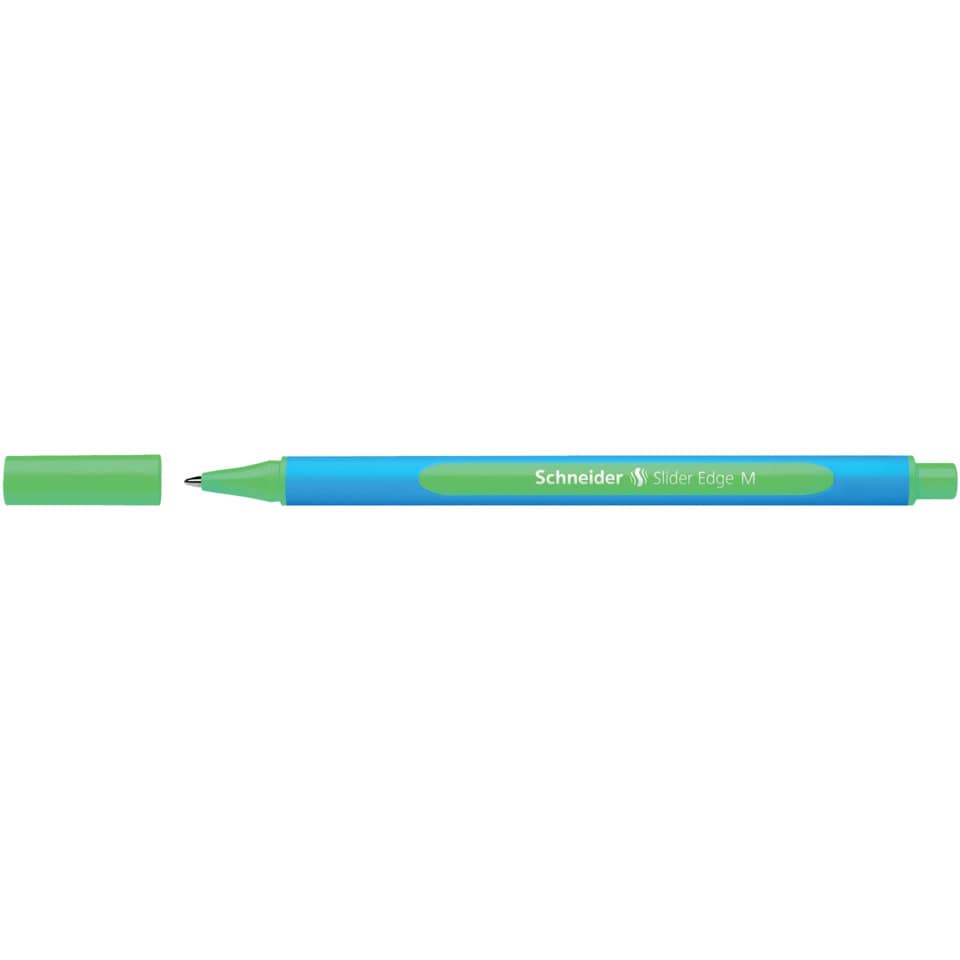 Marker, Permanent marker, Green cap, Blue body, Schneider Slider Edge M