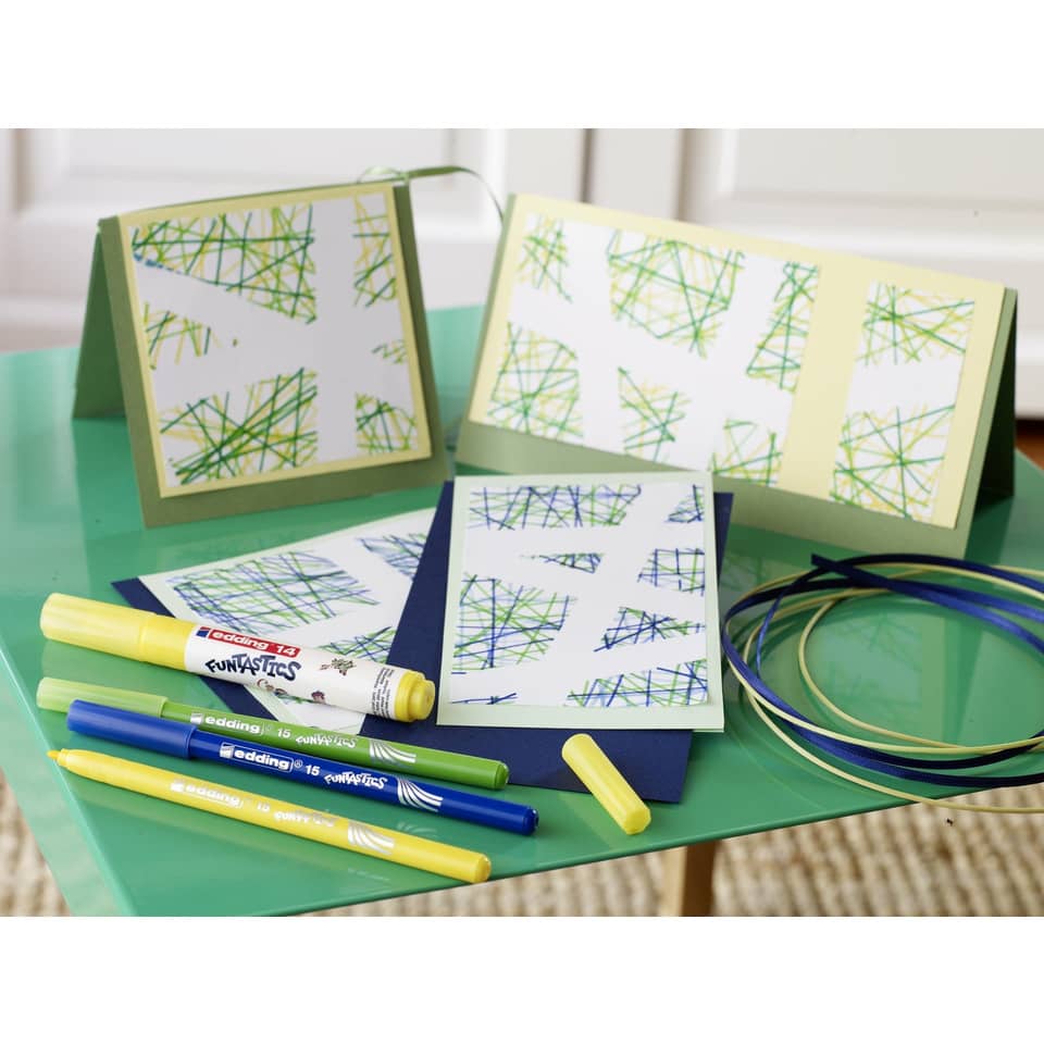 Papierkarten, Kartei-Set, Kartenhüllen, Marker, Kunstprojekt