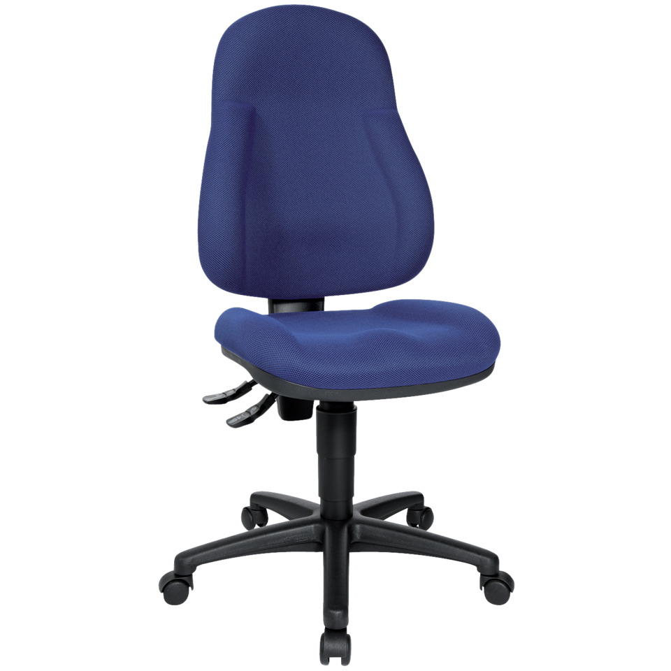 Bürostuhl, Kopfstütze, Blau, Mesh-Bezug, Fünfrollenbasis