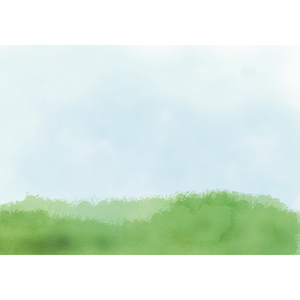 abstract, landschaft, blauer himmel, grünes gras, aquarell