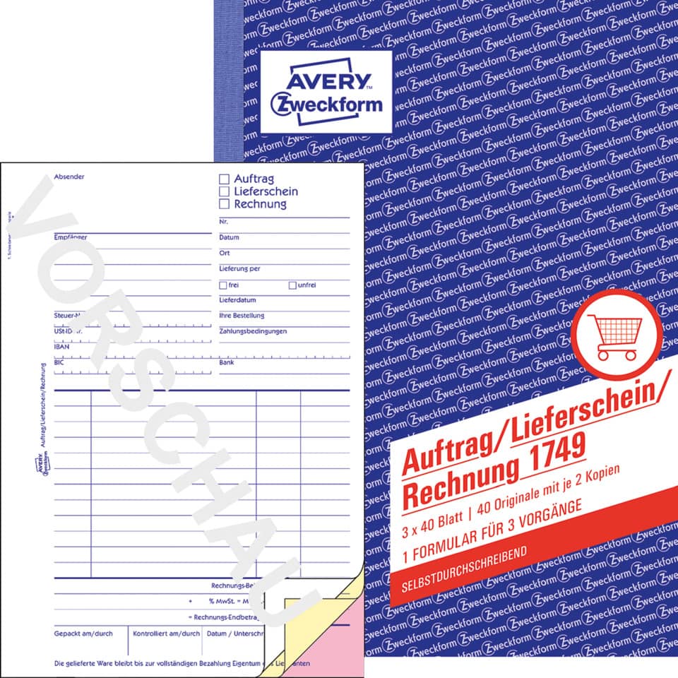 Rechnung, Auftrag, Lieferschein, Formular, Kaufabwicklung