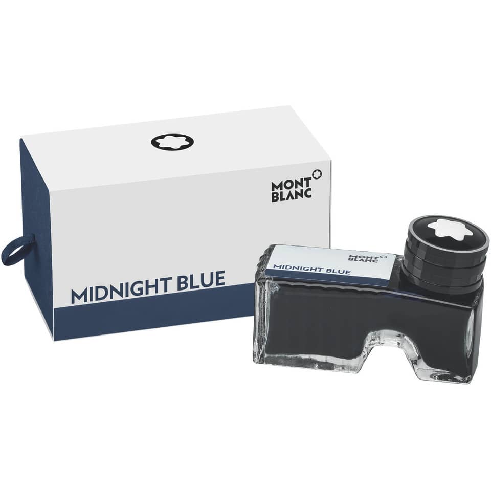 tintenfass, flasche, tinte, midnight blue, box