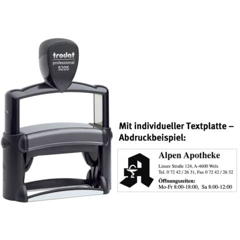 Selbstfärbestempel mit Platte max. 6 Zeilen   individuell TRODAT 5205P