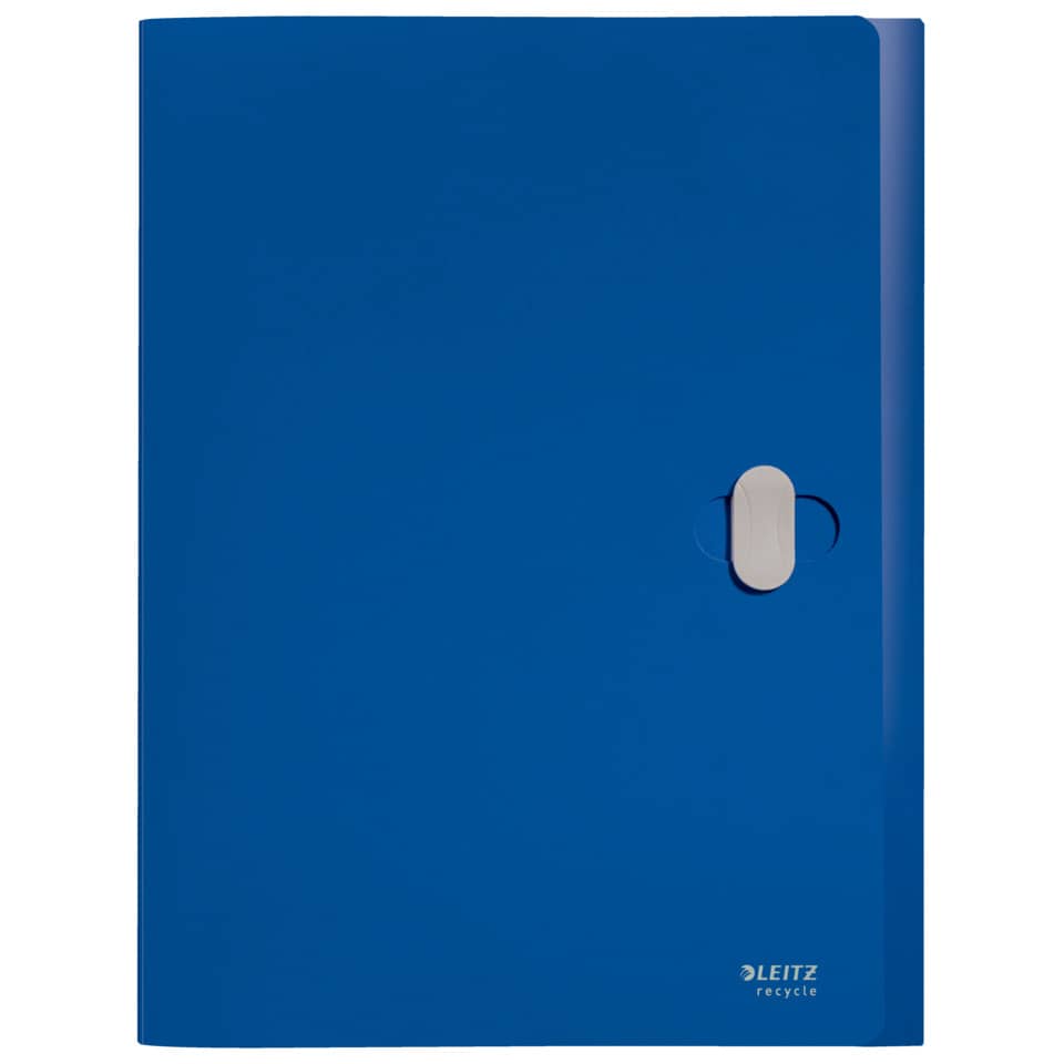 Ordner, Kunststoff, Blau, Klarsichtverschluss, Recycling