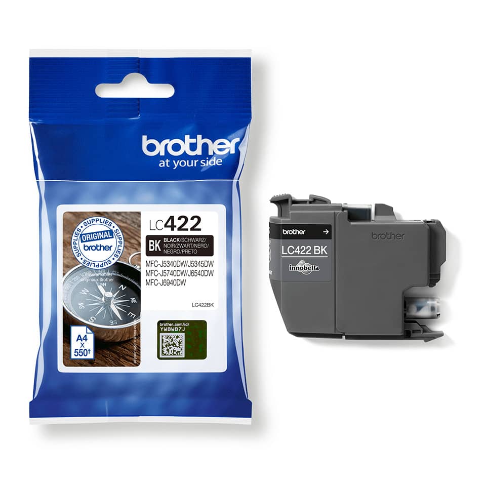 Tinte, LC422BK, Tintenpatrone, Schwarz, Brother