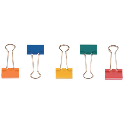 Briefklemmer Foldback, 24mm, 10 Stück, sortiert Q-CONNECT KF03652