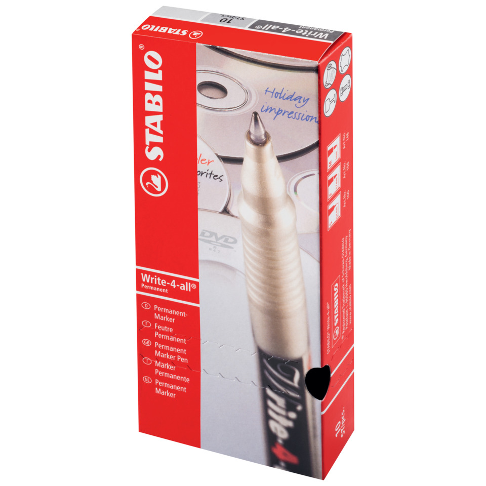 Permanenter Marker, Whiteboard-Marker, Stift, Markerpen, Write-4-all