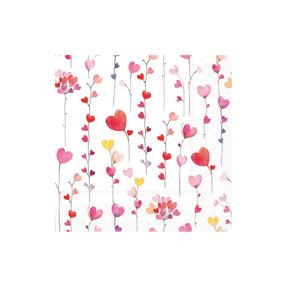 Herzmuster, Blumenranke, Wandschrift, Hintergrundmuster, Wasserfarbe