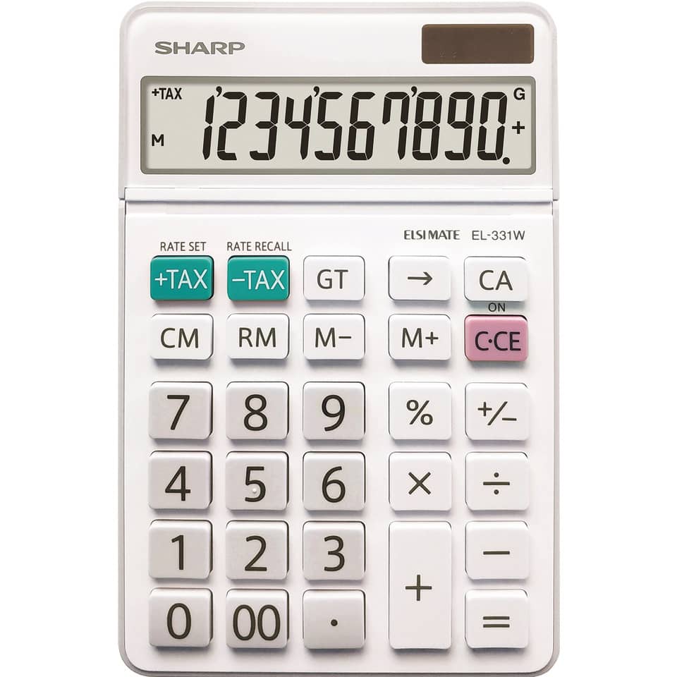 Taschenrechner, Tischrechner, El-331W, Tax-Tasten, Schaltflächen