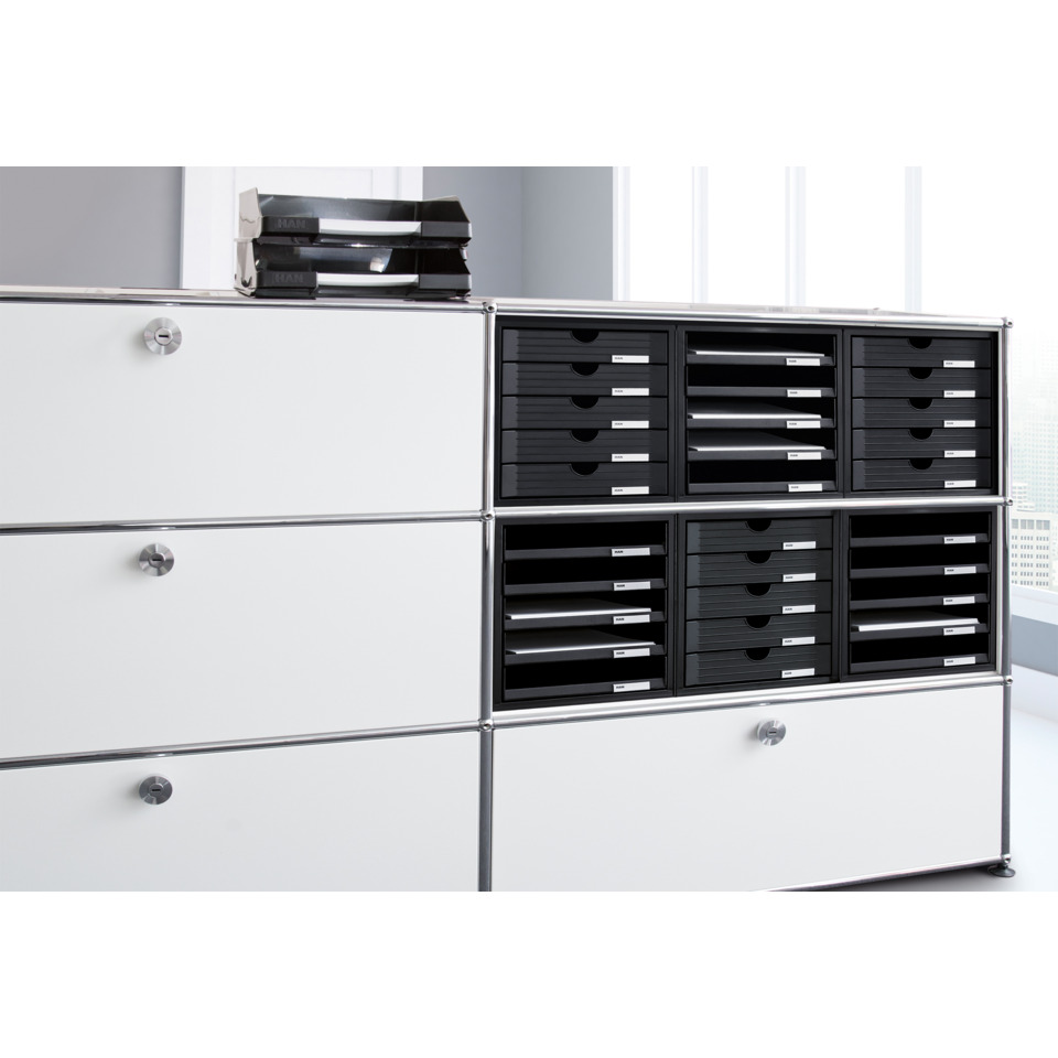 Schubladenschrank, Metallisch, Grau, Schubladen, Schrankkombination