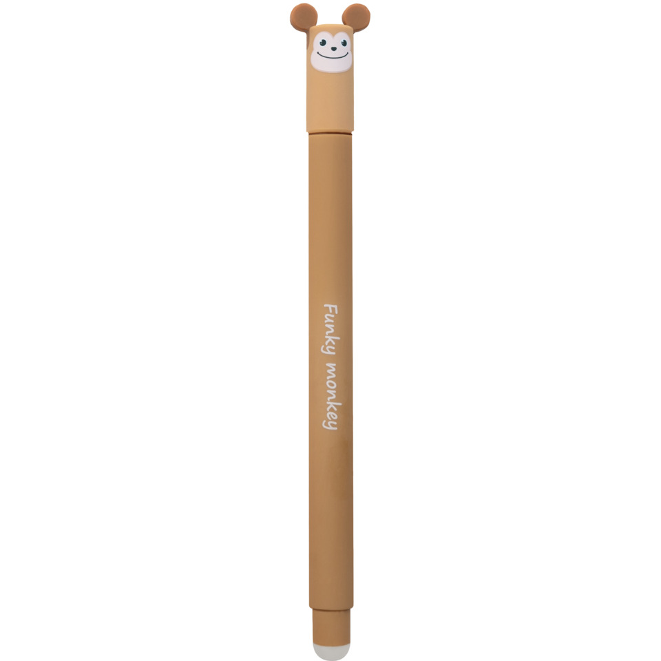 bunny pen, monkey pen, cute character, brown pencil, funny monkey