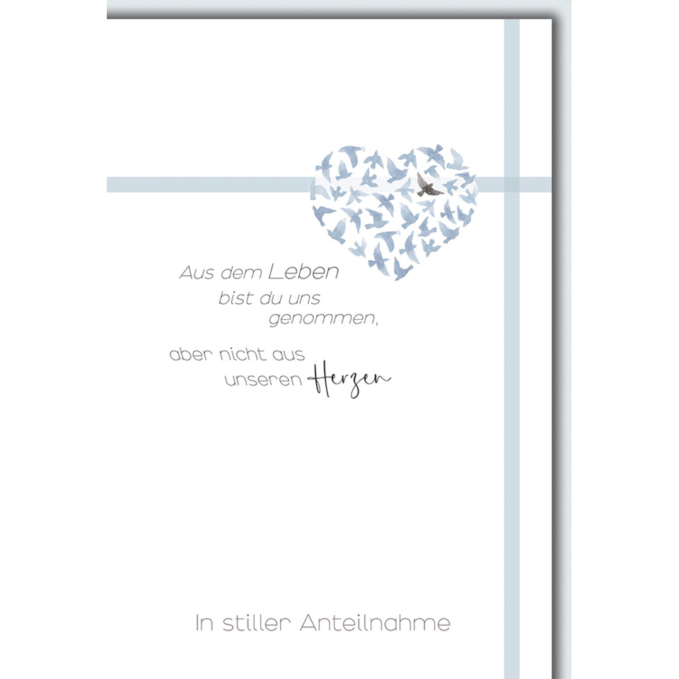 Herz, Hingabe, Spruch, Kartenmotiv, In stiller Anteilnahme