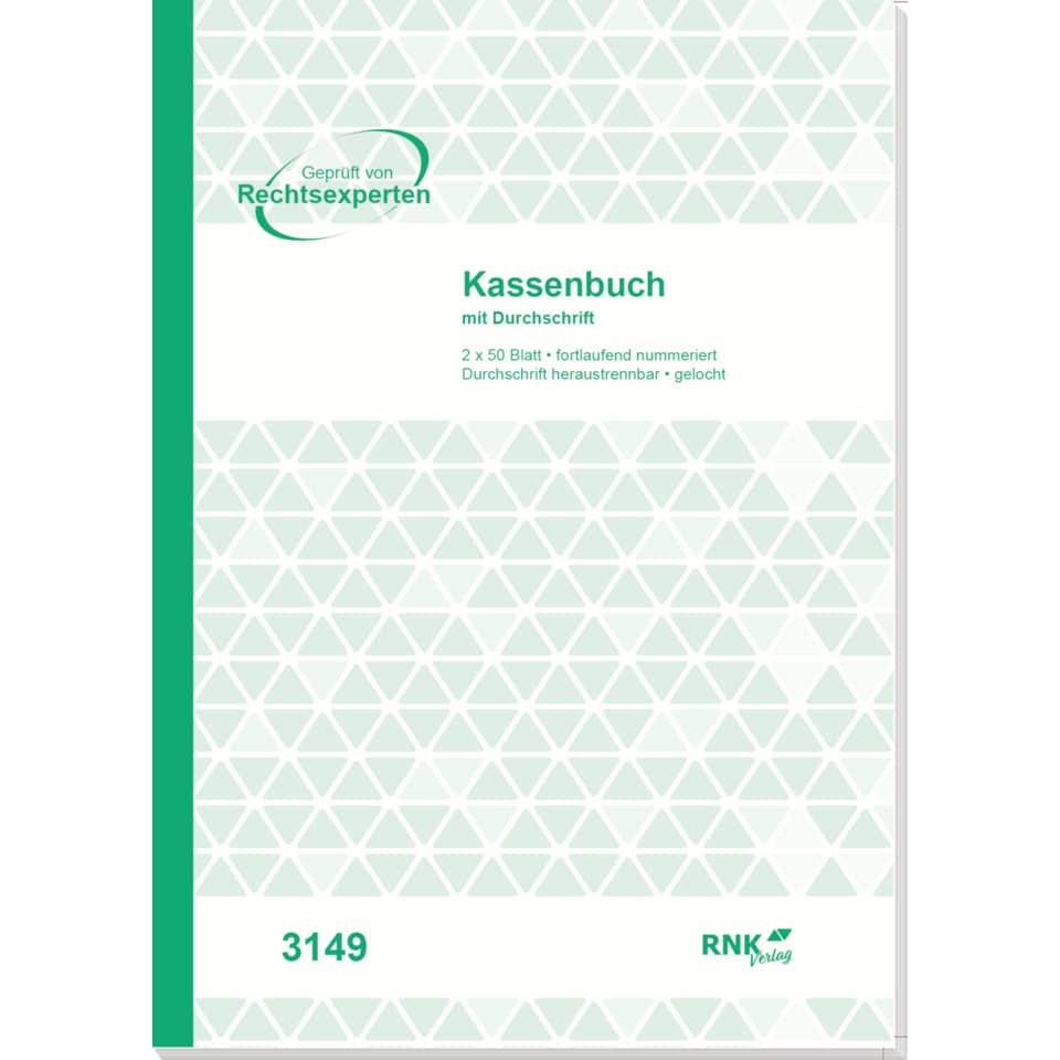 Kassenbuch, mit Durchschrift, Stifthalter, Linienbuch, Geprägtes Muster