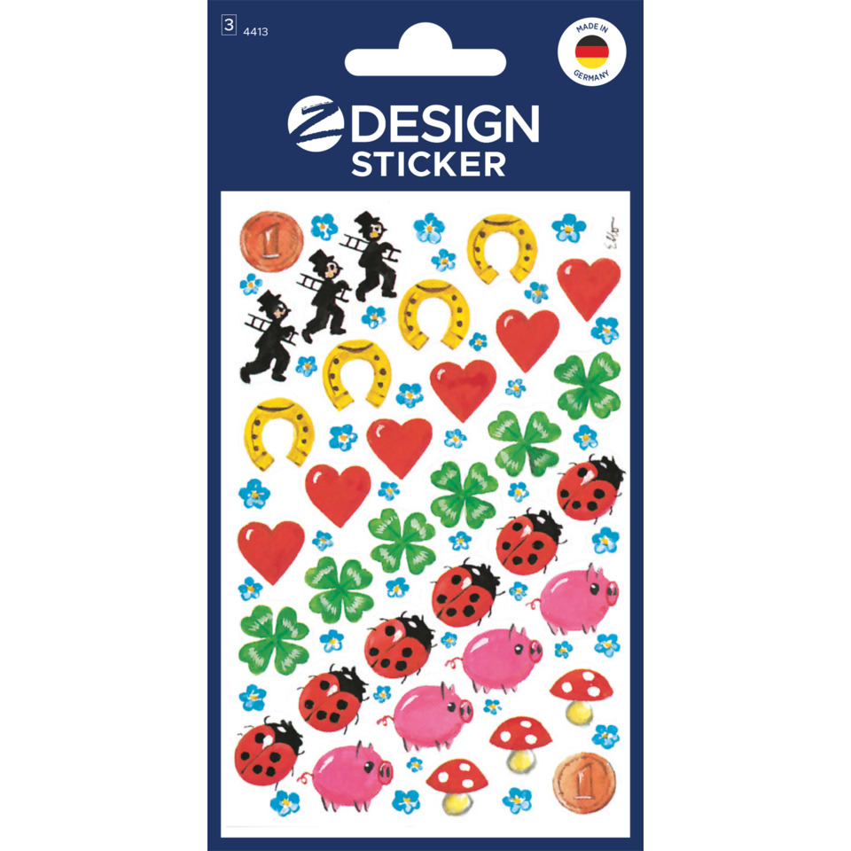 Sticker, Dekor, Motiv, Tierchen, Glücksspielsymbol