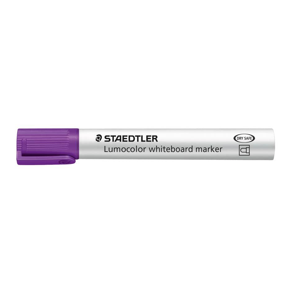 Lumo-Color Marker, Whiteboard Marker, Staedtler, Lila Deckel, Trockene Sicherheit