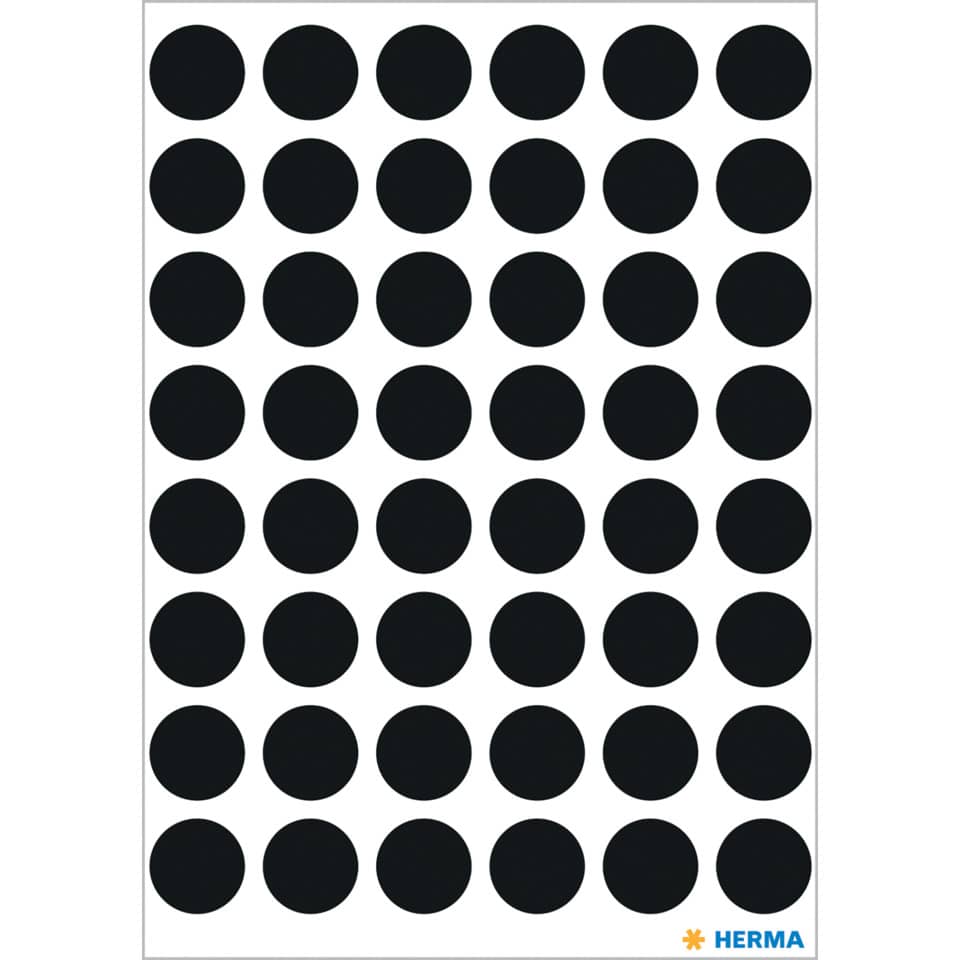 punktmuster, schwarze punkte, dot-muster, weißer hintergrund, HERMA logo