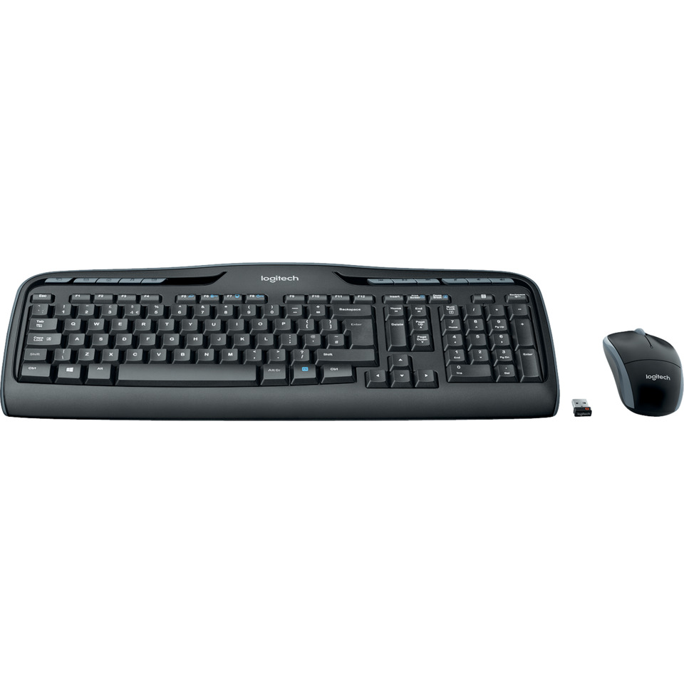 Tastatur, Kabellose Tastatur, Maus-Set, USB-Empfänger, Logitech