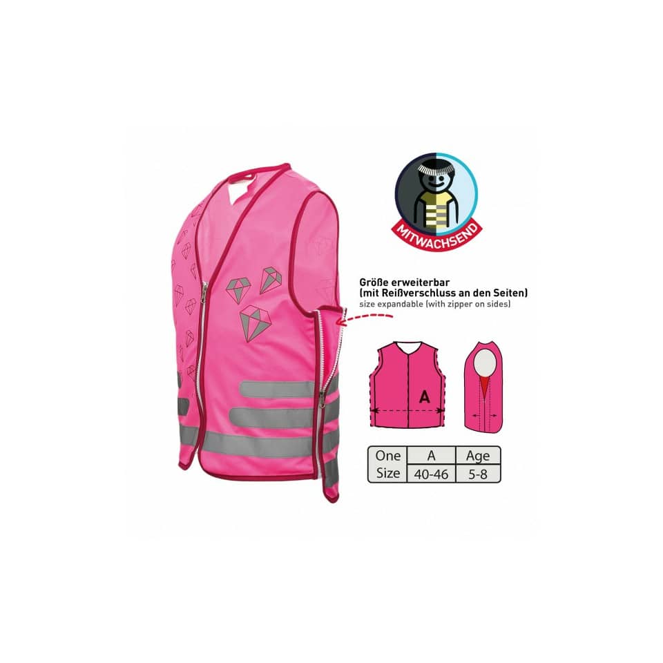 Rucksack, Schulrucksack, Pink, Reflektierend, Diamantendesign