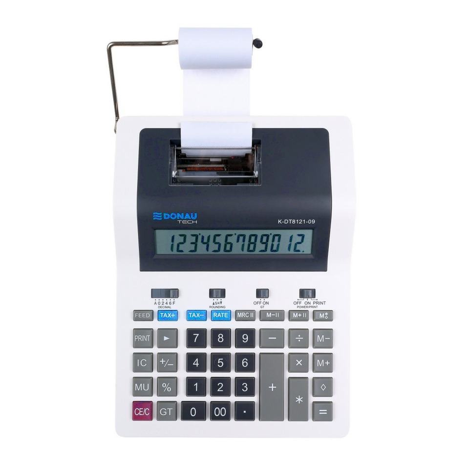 Taschenrechner, Kassierer, Tastatur, Steckbarer Drucker, Anzeige LCD
