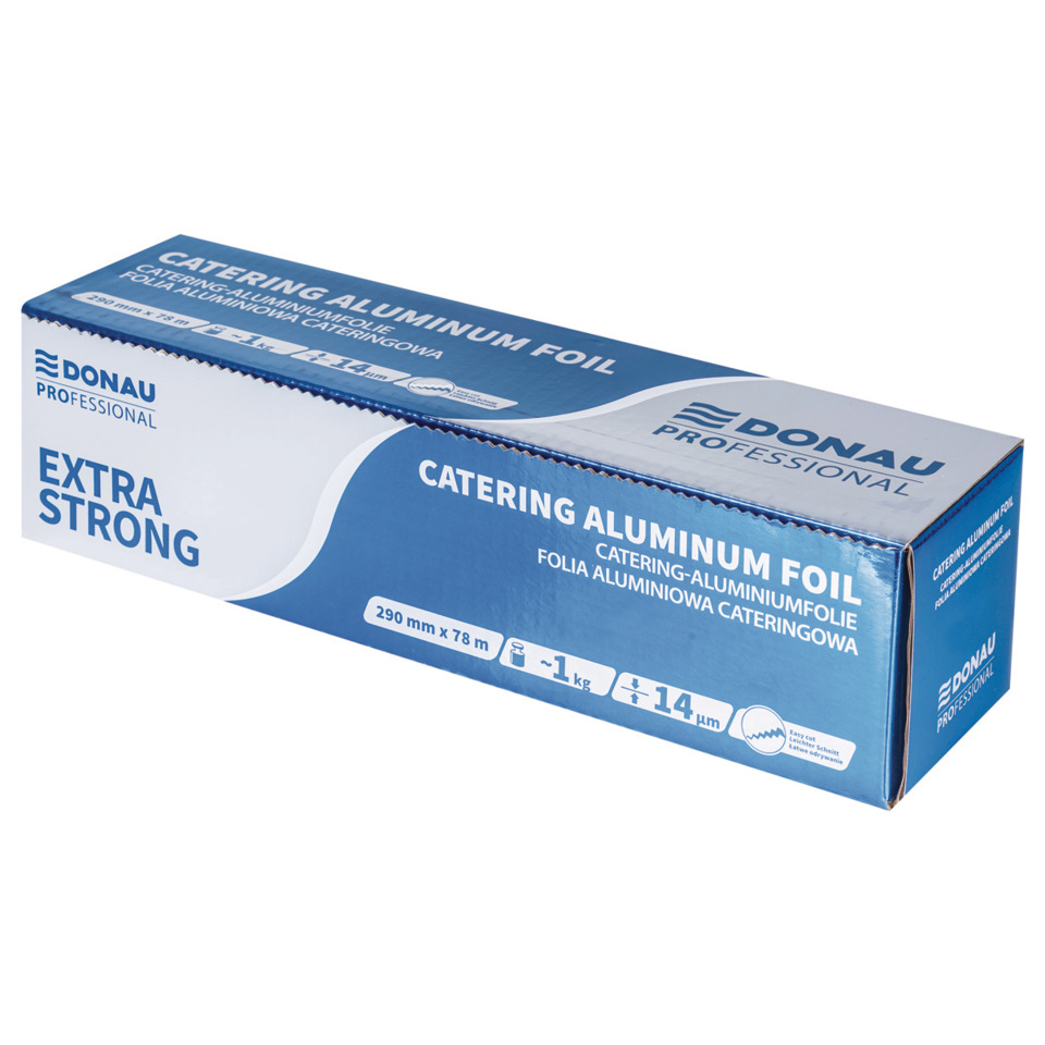 Cateringfolie, Aluminiumfolie, Küchenfolie, Extra stark, 290 mm x 78 m