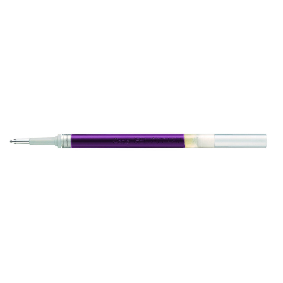Gelstift, Lila Gehäuse, Metallspitze, Kugelschreiber?, Nachfüllbar?