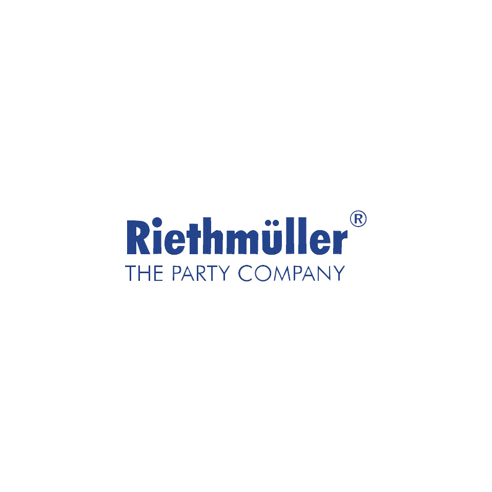 logo, Riethmüller, die party firma, blau, markenlogo