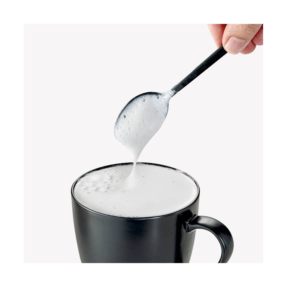 Löffel, Schaum, Milch, Becher, Kaffeemug