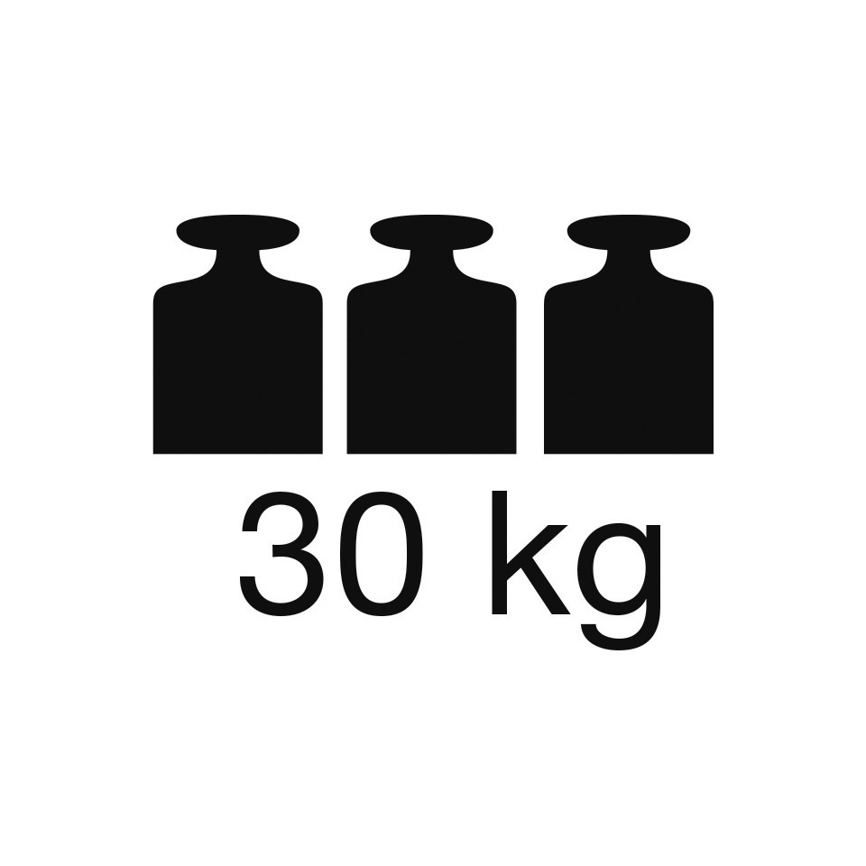 Gewicht, 30 kg, drei Flaschen, Silhouette, Kapazität