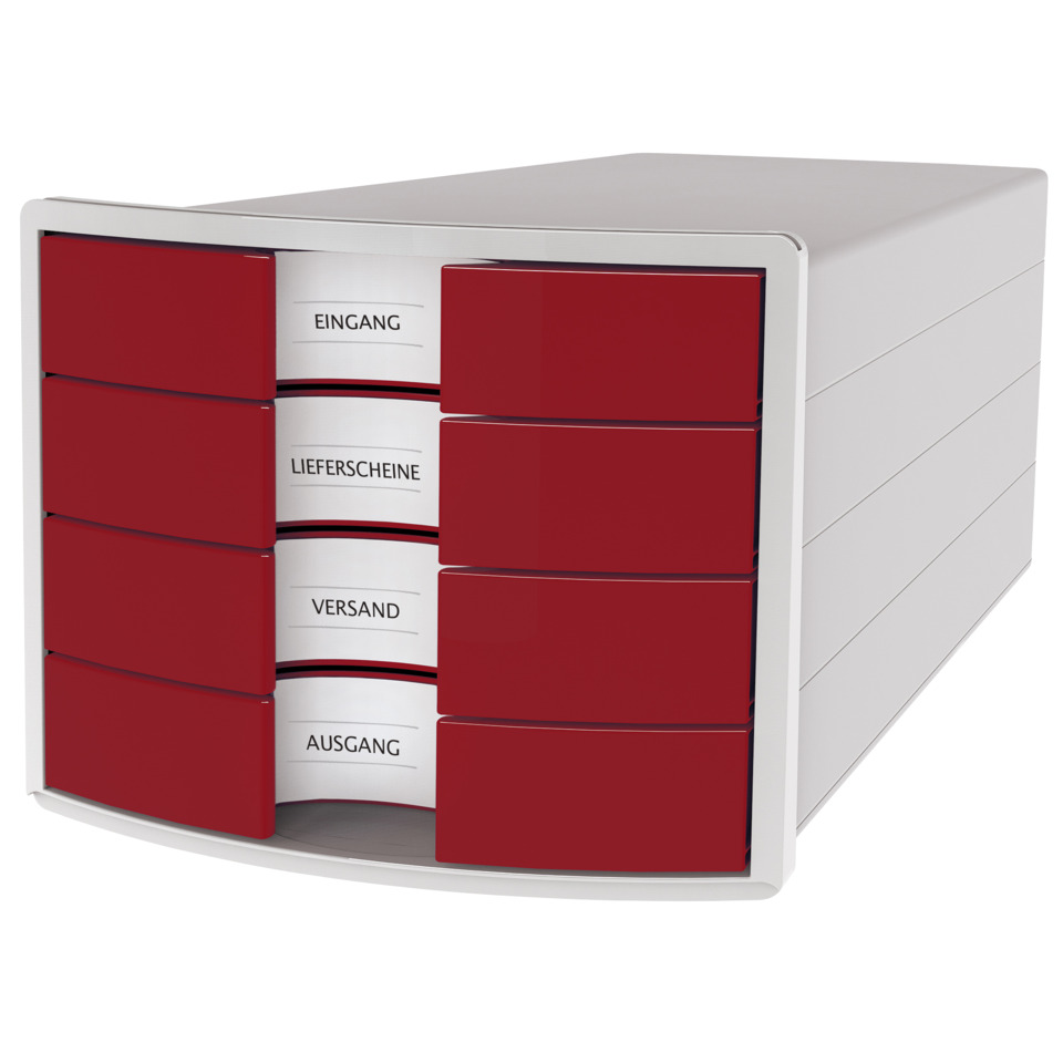 Schubladenschrank, Ablagebox, Organizer, Rot-weiß, Kompakt