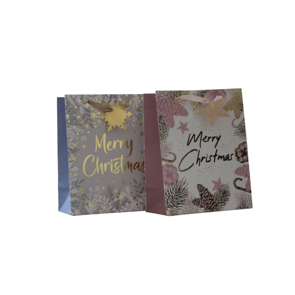 Weihnachtskarte, Merry Christmas, Geschenkbeutel, Weihnachtsmotiv, Papiertüte
