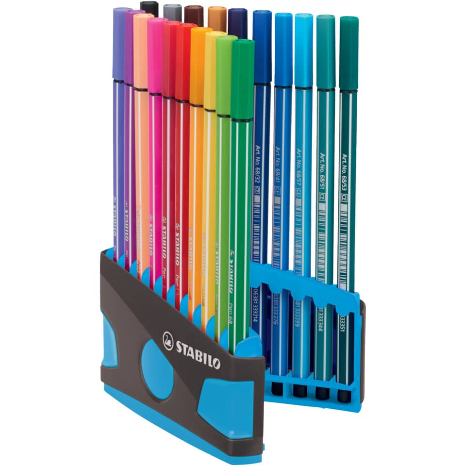 Marker pens, Buntstifte, Filzstifte, Stabilo, Mehrfarbig