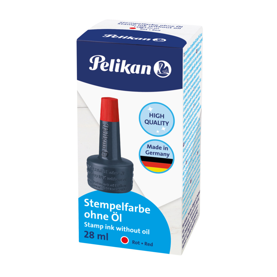 Tintenstempel, Stempelstift, Farbe Rot, Stempel ohne Öl, 28 ml