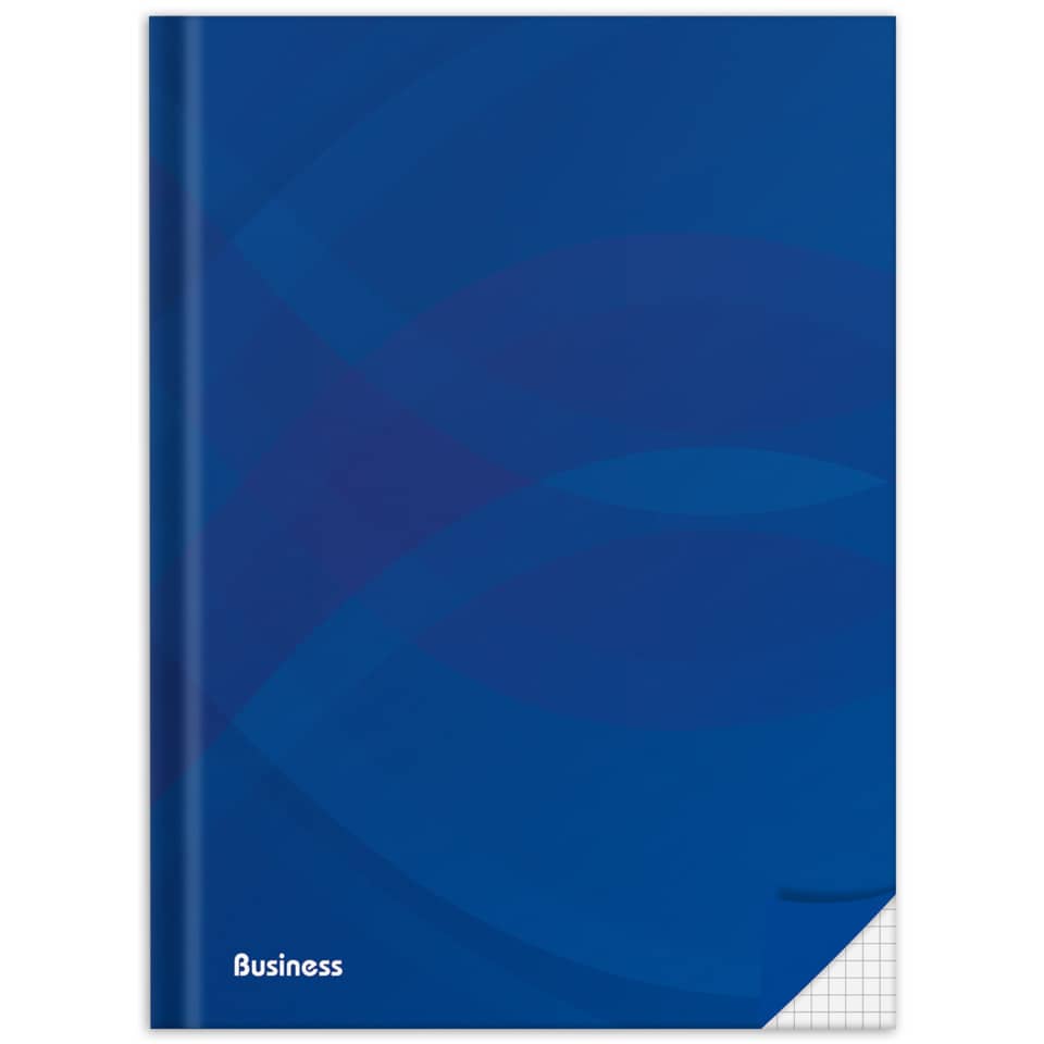notizbuch, A4, Kunstleder, blau, Cover-Design