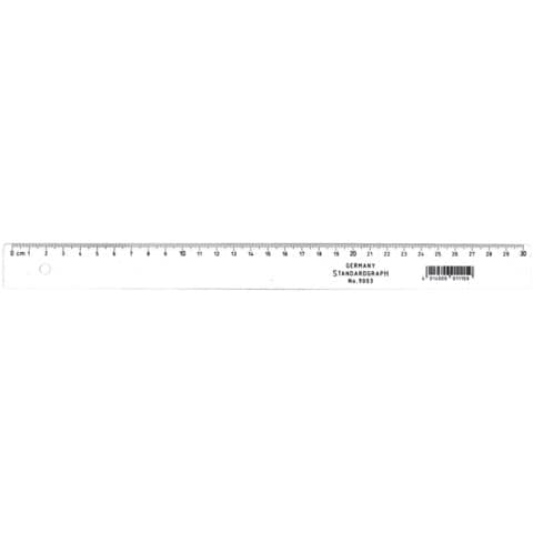 Plastiklineal, 30cm, transparent STANDARDGRAPH 9003