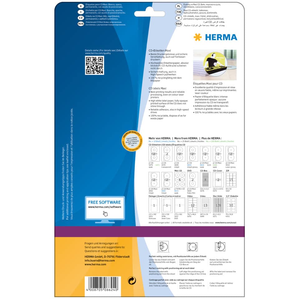 CD-Label, Maxi, Etiketten, Klebeband, Beschriftung