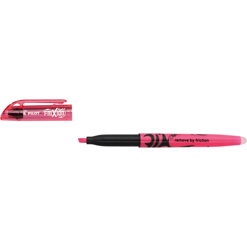Marker, Highlighter, Pink, Dual-tip, Fristion reversible, Marker, Highlighter, Pink, Kapillenspitze?, Remove by friction