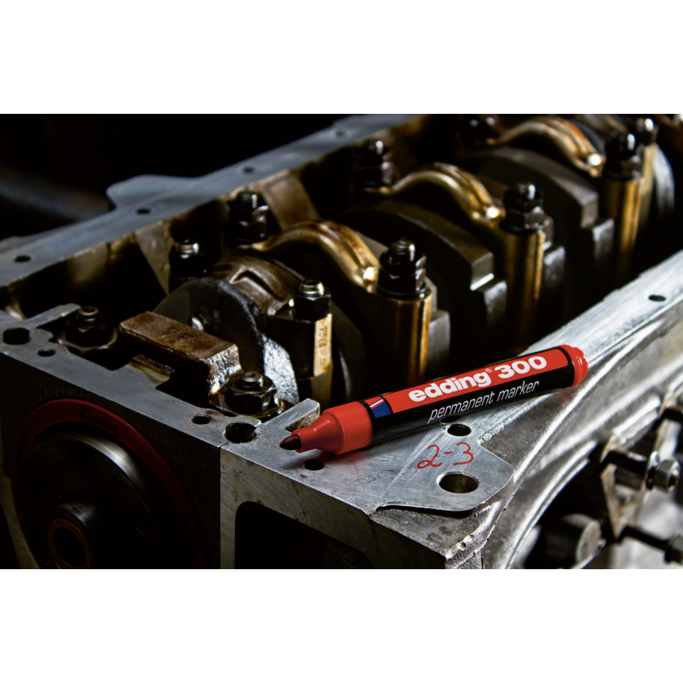engine block, Maschine, Motorkomponenten, roter Marker, 2-3 Markierung