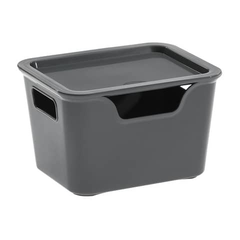 Ablagebox Bella mit Deckel, 1,9 L, grau CEP 2345290061